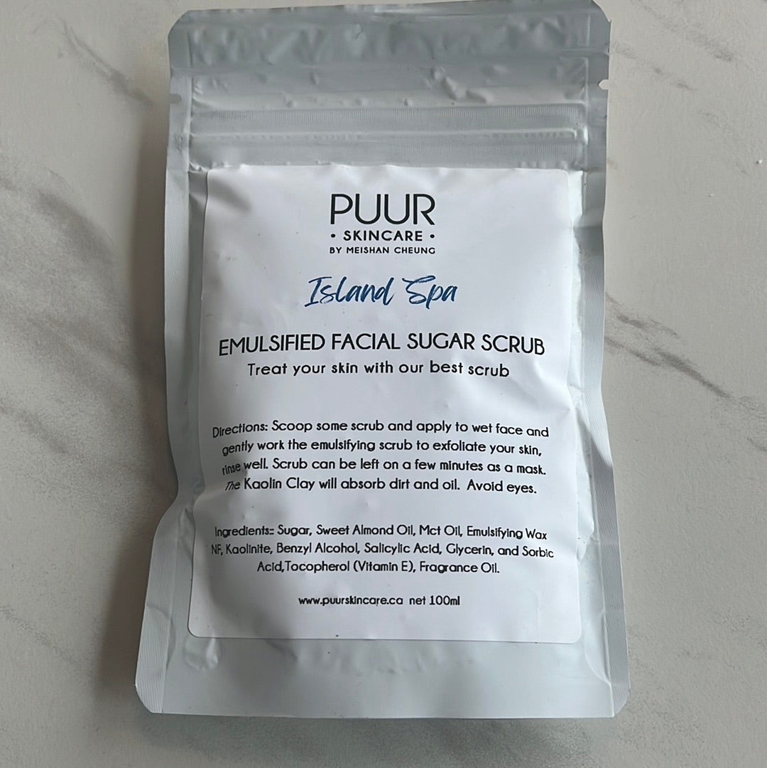 Gommage au sucre émulsionné pour le visage - Puur Cosmetics