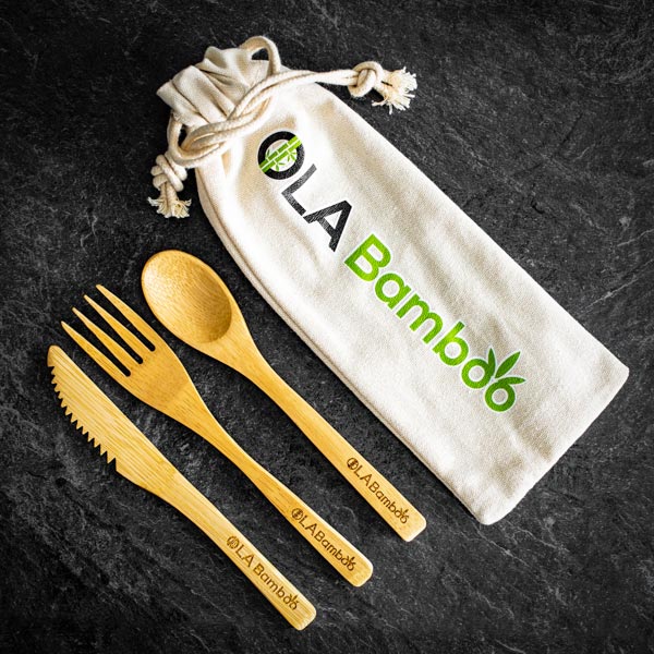 Ensemble d'ustensils en bambou - Ola Bamboo