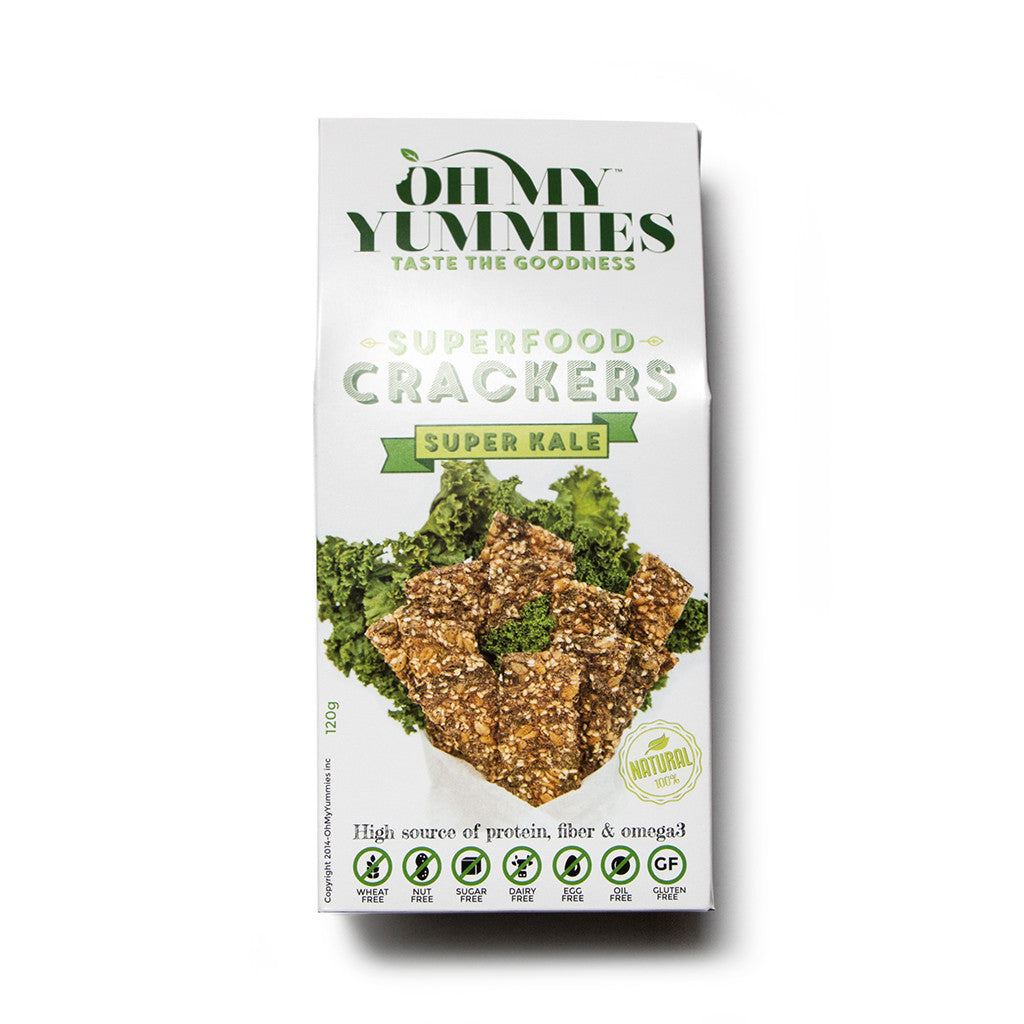 Superfood Crackers - Super Kale - Oh My Yummies