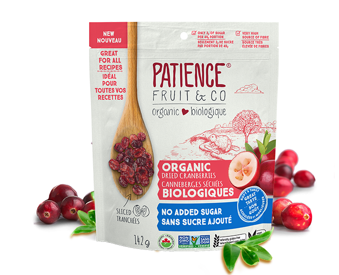 Dried Cranberries - No sugar added - Patience Fruit & Co.